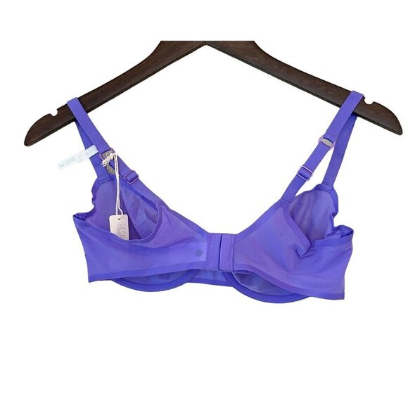 Smoothez Aerie Mesh Unlined Bra Purple Wash Size 34B NWT - Picture 4 of 7